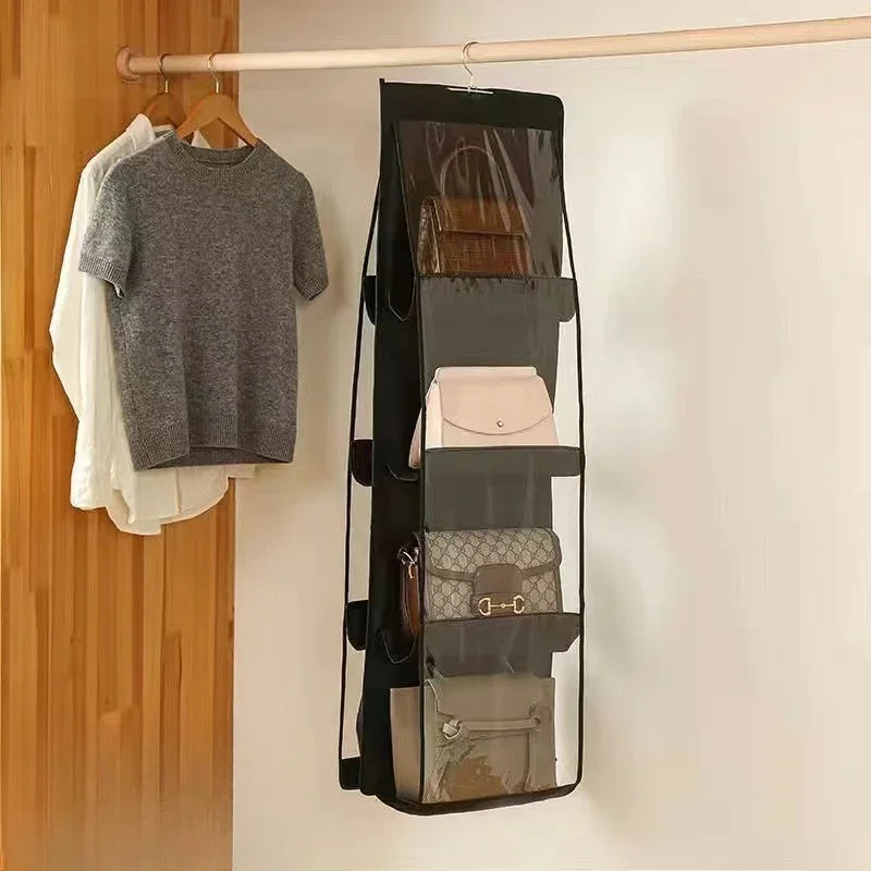 1/2Pcs Hanging Type Tote Bag Organizer Bags Eco-Friendly Dust-proof Three-dimensional Transparent Storage Organizer for Closet Econic Blanks